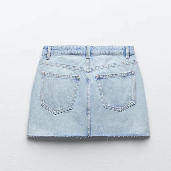 Zara ASYMMETRIC DENIM SKIRT - Picture 7 of 8